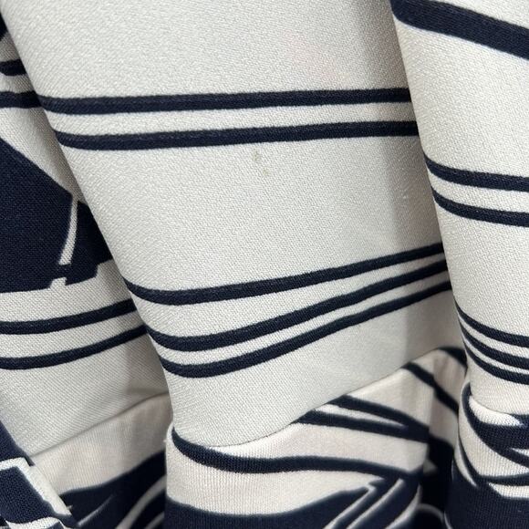 Boston Proper Nautical Faux Wrap Dress - Medium - Red, White, & Navy - Picture 5 of 8